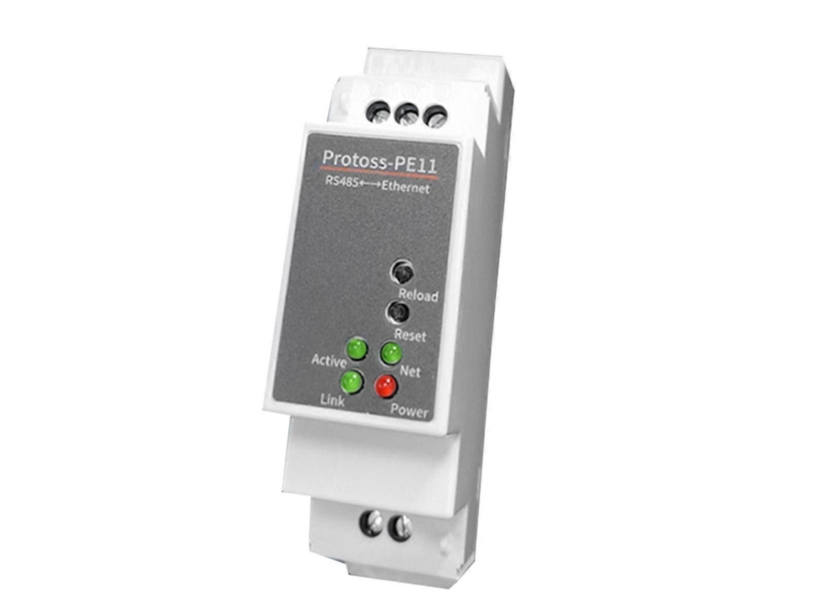 Servidor Conversor De Porta Serial Rs485 Para Ethernet Para Trilho Din Com Suporte A Protoss Mqtt Pe11 H, Modbus Tcp E Rtu. Aquaforge