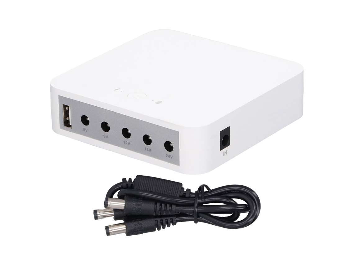Mini UPS Bateria Backup 5v 24v Saída Alimentação Ininterrupta 7800mah para Roteador Modem Câmera S/MARCA
