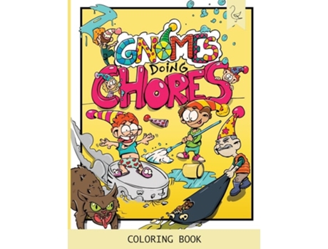 Livro Gnomes Doing Chores Coloring Book de Gorgeous Goose Books (Inglês)