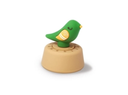 Temporizador Mecánico Pájaro Verde Cocina 60 Minutos Sin Pilas Manual Regalo Decoración