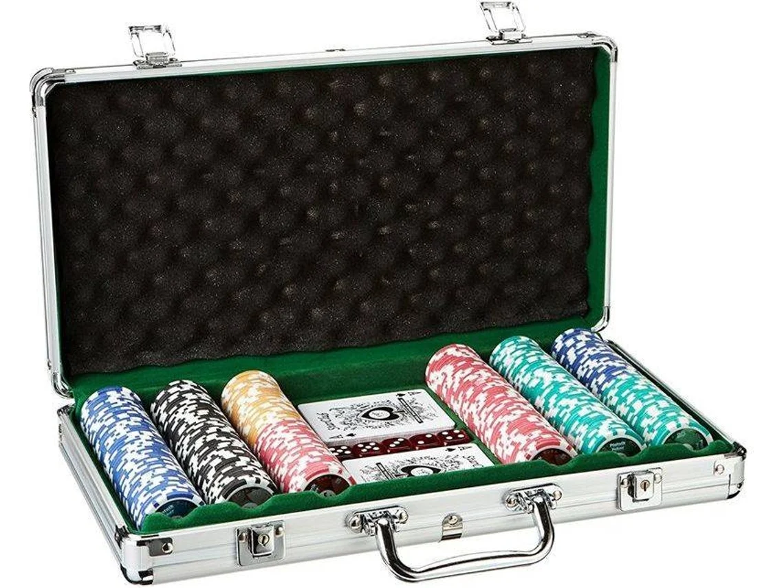 Jogo de Tabuleiro DEVIR Maleta Poker 300 Fichas Esmaltadas
