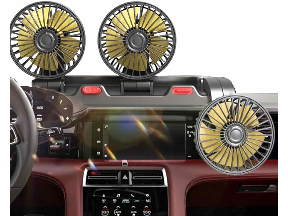Ventilador De Refrigeração Automotivo, Ventilador De Carro Com Três Cabeças