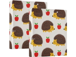 Massa redonda em formato de aro, 1,5 Polegadas com silhueta Ouriço Bege, capa com bolsa, pacote com 1 2, material de