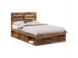 Estrutura da Cama com Cabeceira Madeira Antiga 120x190 cm MAISON EXCLUSIVE