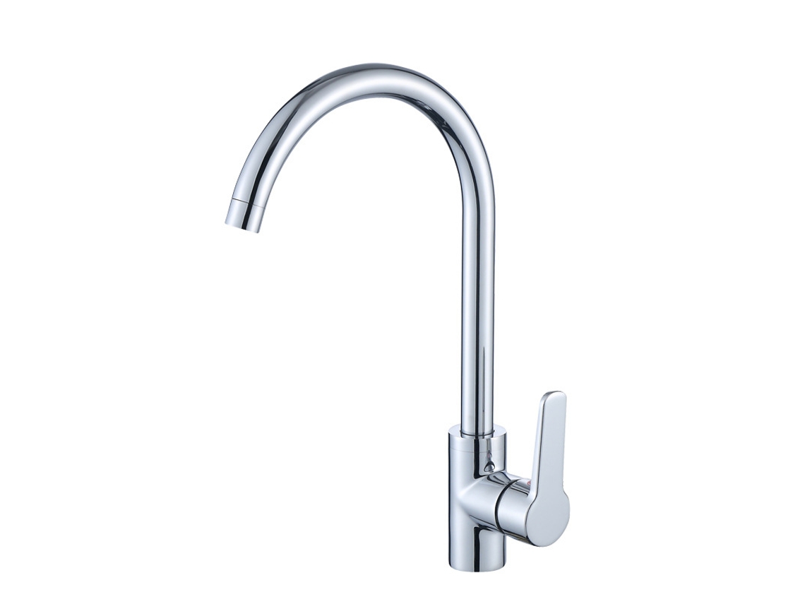 Torneira Misturadora De Cozinha, Totalmente Em Cobre, Com Misturador Monocomando Giratório De 360° Para Água Quente E Fria