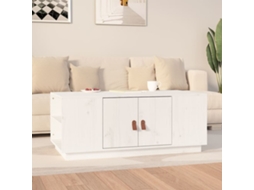 Vidaxl Mesa De Centro 100x50x41 Cm Pinho Maciço Branco