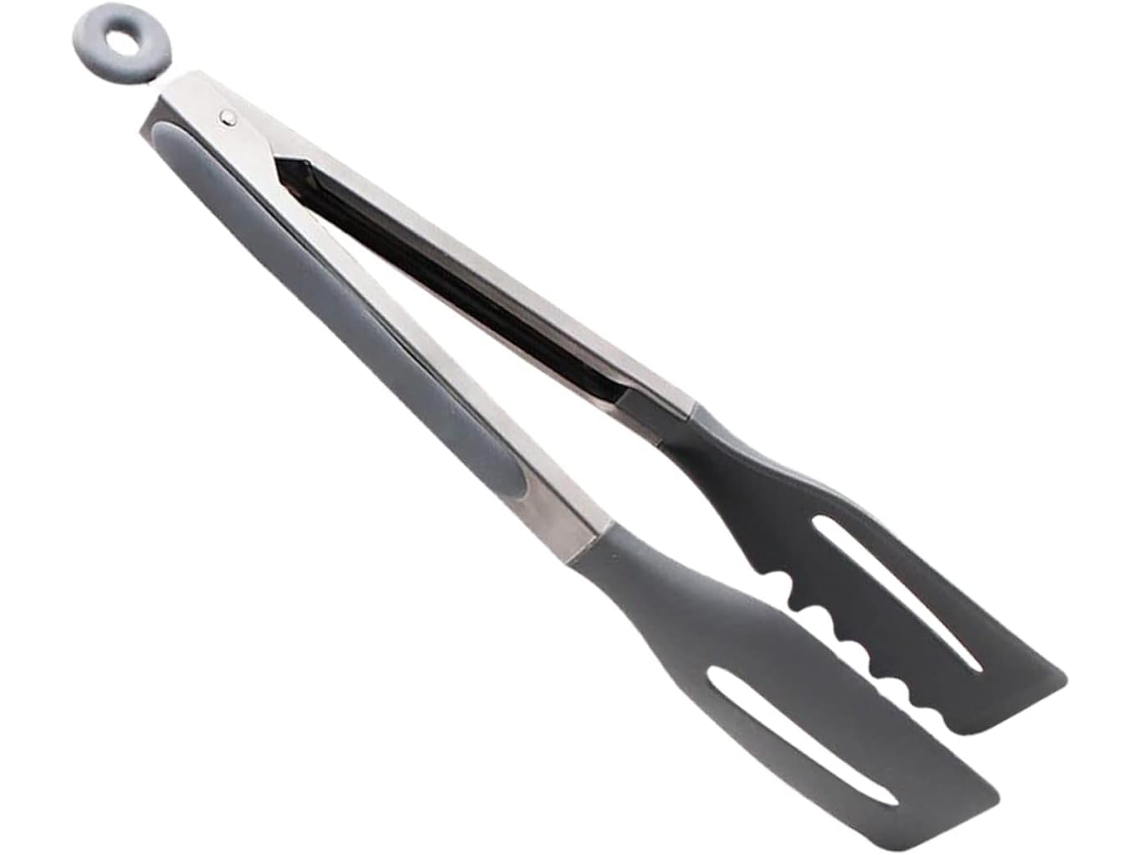 Pinça Para Churrasco Levemolo Com Cabo Longo, Pontas De Silicone Em Aço Inoxidável, Acessório Seguro E Prático Para