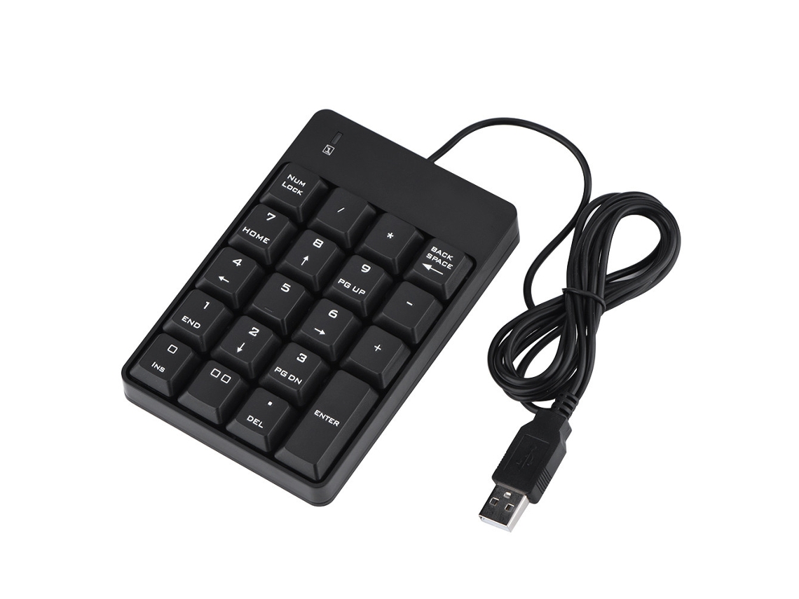 Teclado Numérico Usb Com 19 Teclas Wired Mini Teclado Para Notebook E Laptop