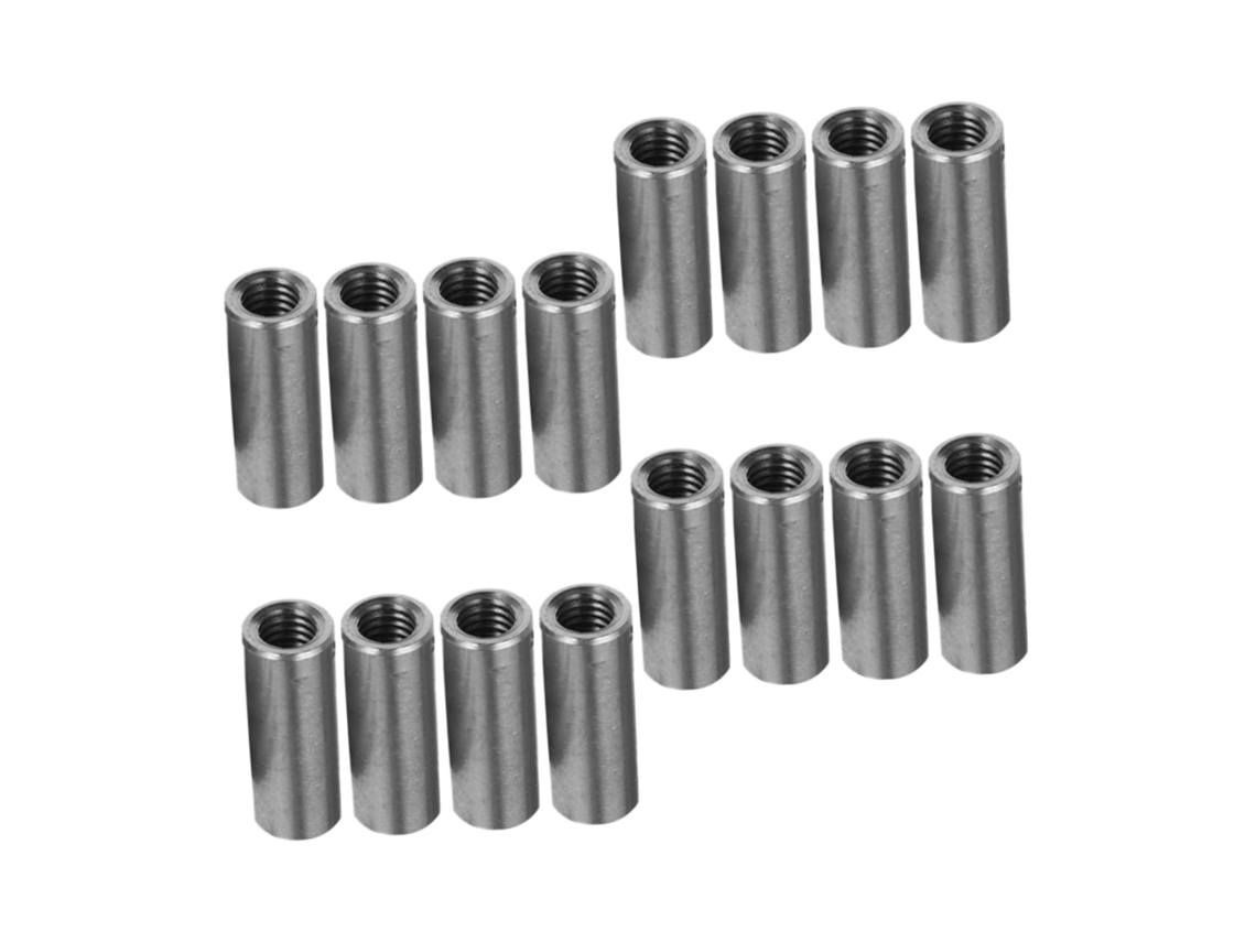 Conector Plafope Porca em aço inoxidável 304, conector redondo longo, fácil de usar, kit com 20 unidades.
