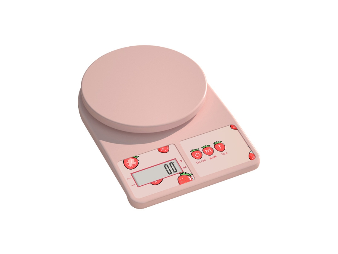 Balança Eletrônica Cozinha Casa/comida/assado, 3kg/0.1g Precisa, Pequena , Rosa Premium Carregável Sfushos (café)
