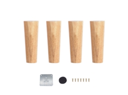 4pcs Pés de Mesa Madeira 10cm para Móveis