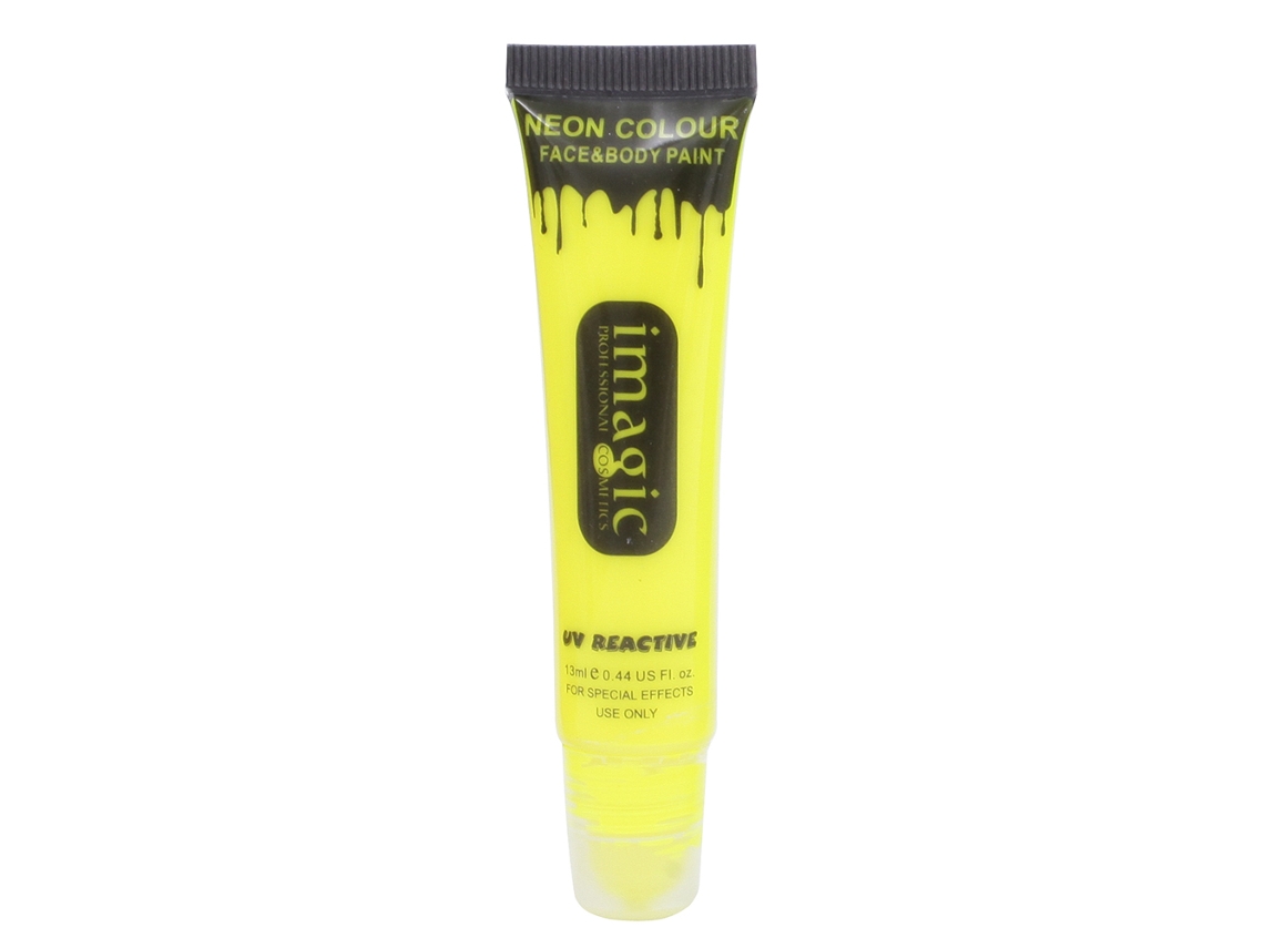 Tinta Corporal Fluorescente Imagic Para Festas Festivais Halloween E Eventos Com Luz Uv