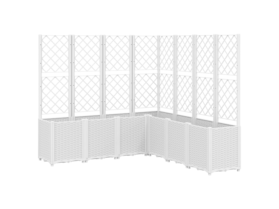 Garden Planter, Garden Planters Vidaxl Branco Polipropileno (160 X 160 X 140 Cm)