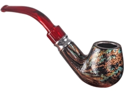 Cachimbo de tabaco com design em escamas de cobra.