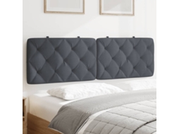 Vidaxl Almofadão De Cabeceira 160 Cm Veludo Cinzento-escuro