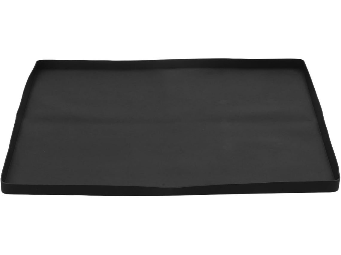 Tapete Para Mini Geladeira Bestonzon Preto Com Borda Elevada, Leve E Portátil, Feito De Silicone, Proteção Contra