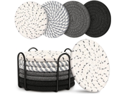 Conjunto De 8 Porta Copos Absorventes Para Mesa De Centro, Estilo Boêmio. Aquaforge