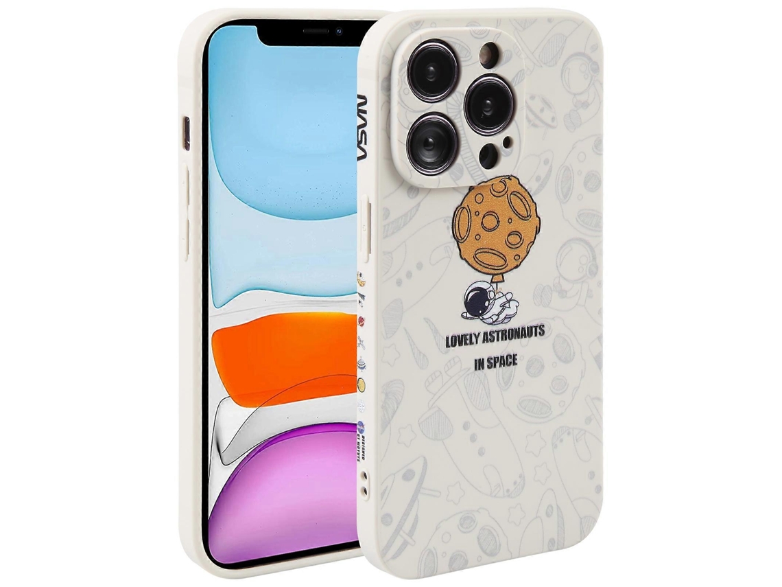 Capa De Celular Com Borda Reta E Estampa De Astronauta Para Iphone 11