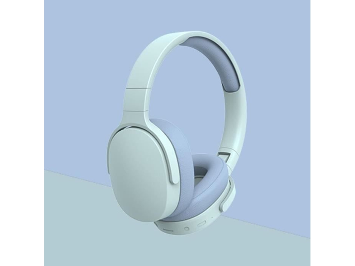Fone de Ouvido Bluetooth Sem Fio Dobrável com Função de Atendimento de Chamadas Azul MIOLOE