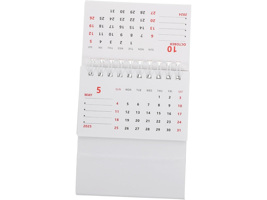 Mini Calendário De Mesa, Planejador Mensal Com Suporte Resistente,