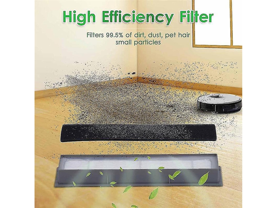 Acessório Aspiradores Compatibilidade Universal Deebot Ozmo 920 950 T8 T9 Yeedi 2 Filtro Híbrido Vac Hepa Lateral