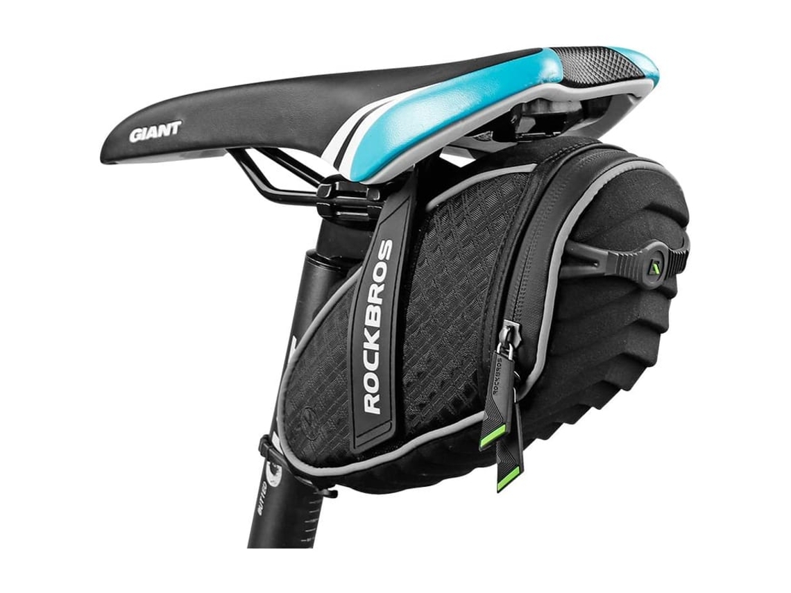 Bolsa Sob A Selim De Bicicleta 3d Shell Impermeável Para Mountain Bike E Road Bike Preto