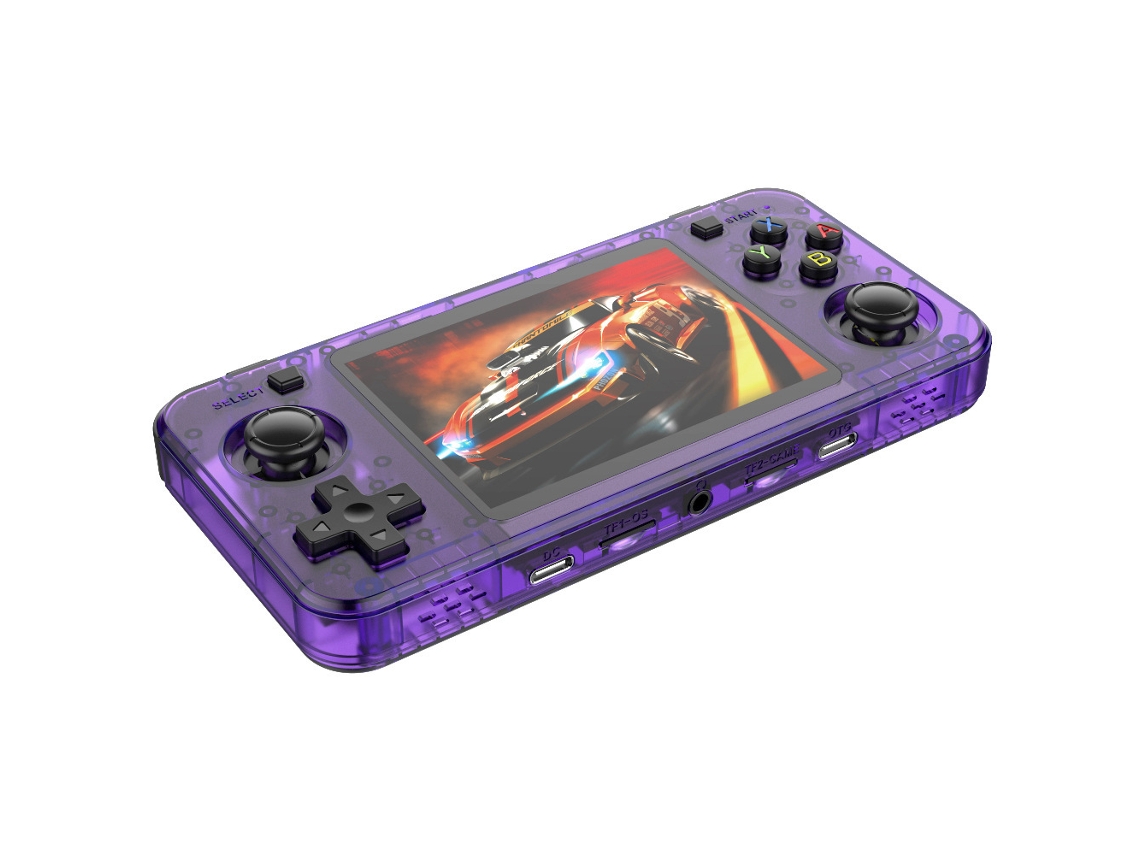 Console Portátil R36h, Dual Joystick, Arcade Retrô, Open Source, Sistema Dual Linux/psp, 28000 Jogos Roxo 128g Sfushos