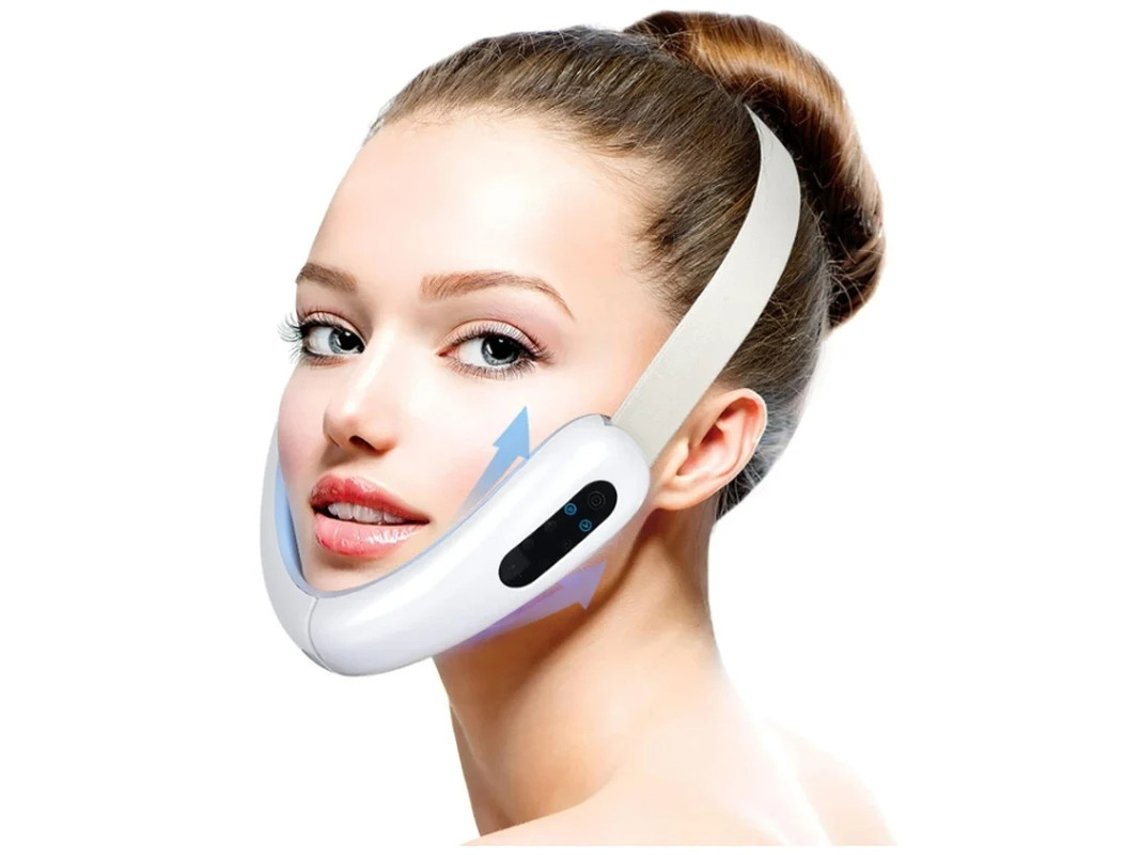 Massageador Elétrico Modelador De Rosto Em V Yizhood Reafirmante Facial Branco