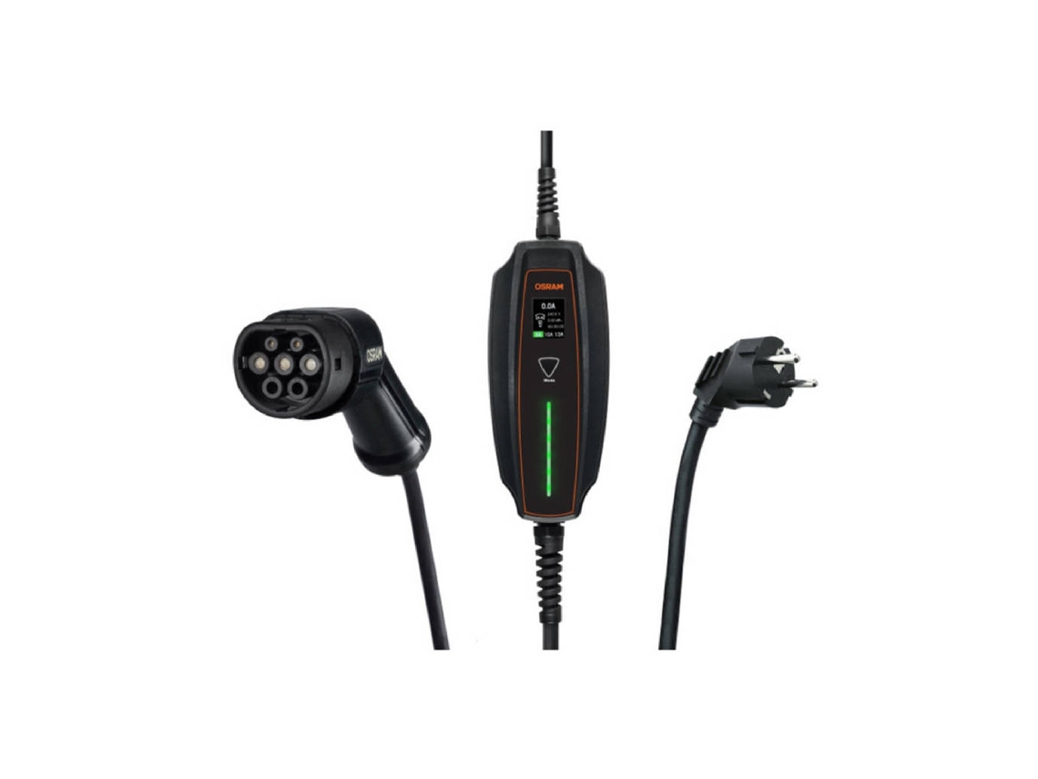 Cabo EV Carregamento de Carro Elétrico T2 6/10/16A 1,3/2,2/3,6W OSRAM emb. 1 un