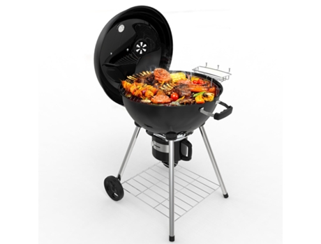 Ronde Barbecue Charbon De Bois 57 Cm Avec Couvercle, Idã©al Pour 4 Ã 12 Personnes Teeno