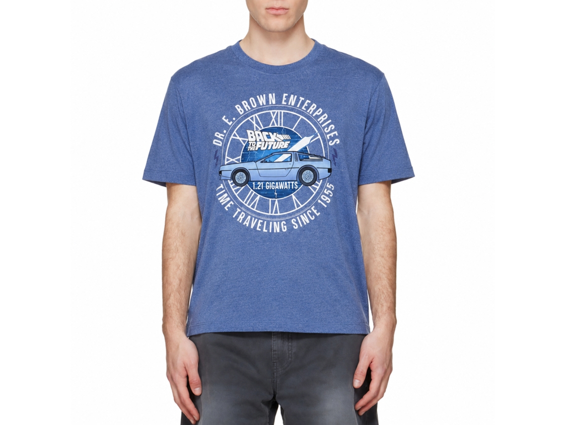 Rockinstone Back To The Future Movie Dr E Brown Enterprises Heather Royal Adult T-shirt Size:m