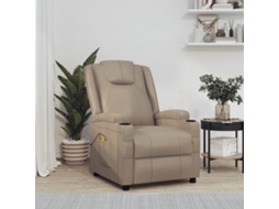 Vidaxl Cadeira De Massagens Couro Artificial Cappuccino
