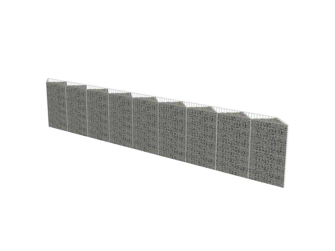 Gabion Wall, Gabion Walls Vidaxl Prateado Aço (630 X 30 X 100 Cm)