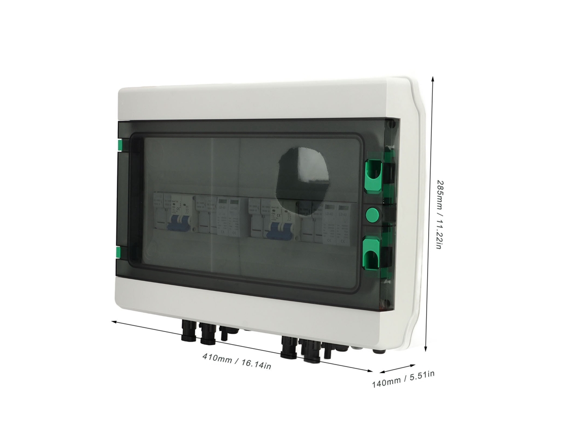 Laxiscreed Caixa Combinadora Fotovoltaica 4 Entradas, 2 Saídas, Dc 1000v Para Painéis Solares