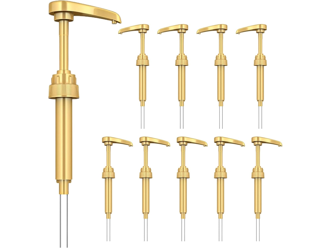 Pacote Com 10 Bombas Dosadoras Para Xarope Para Frascos De Xarope De 750ml Ideal Para Cozinha, C Gokoco