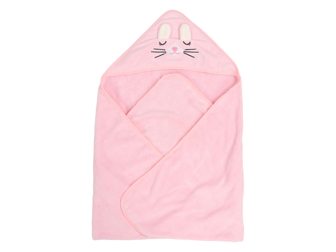 Toalha de Banho de Bebê com Capuz Gato Rosa LAXISCREED