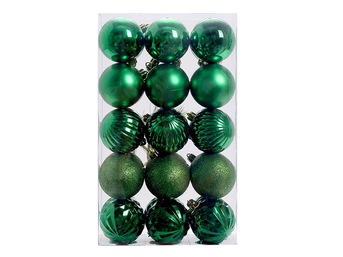 30 Bolas de Natal 6Cm Enfeites Inquebráveis com Argola para Decoração de Casamento e Festa RNEMITERY