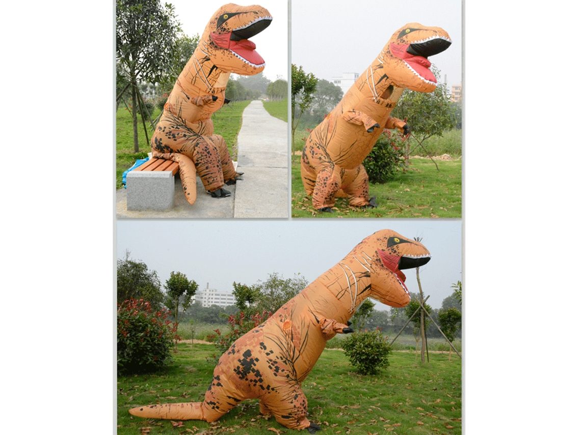 Fantasia Inflável De Dinossauro Para Adultos Halloween Cosplay Vestuário