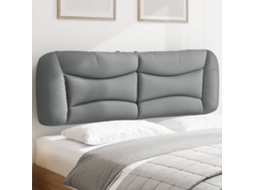 Vidaxl Almofadão De Cabeceira Hvar 160 Cm Tecido Cinzento-claro