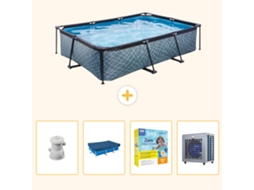 Exit-toys Piscina Exit Retangular - Efeito Pedra - 300x200x65 Cm - 5-peças S258