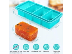 Forma De Silicone Com Tampa Compatível Freezer, Formas De Silicone Para Alimentos Compatíveis Com Freezer(1 Unidade)