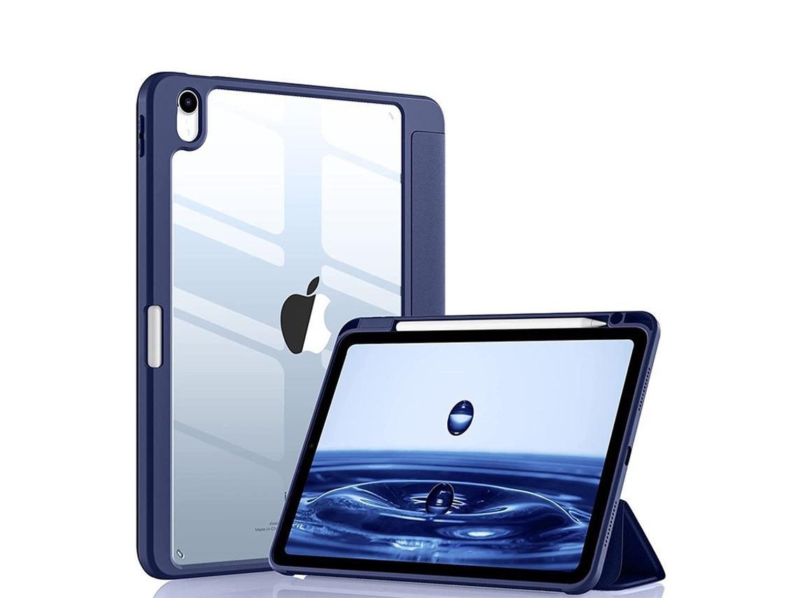 Capa Acrílica Com Slot Para Caneta Para O Novo Ipad Air 13 Polegadas (2024) Azul Escuro Sfushos (m2)