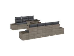 Maison Exclusive - Conjunto De Sofá De Jardim Com Almofada 8 Pcs Cinzeto