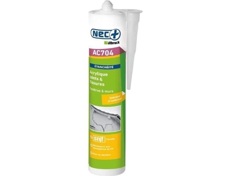 Composto Acrílico para Juntas e Rachaduras Illbruck Marrom 310 ml Lavável com Água Pintável