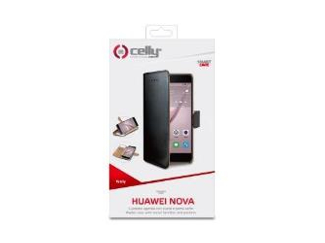 Capa Fólio para Huawei CELLY Pele Preto