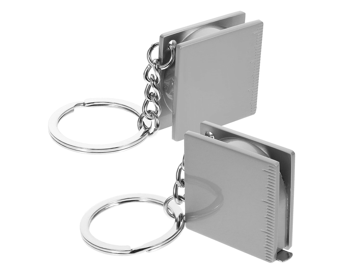Fita Métrica Compacta De 1 Metro Tehaux Com Chaveiro, 2 Peças De Fita Métrica Metal Para Medir O Corpo E Objetos