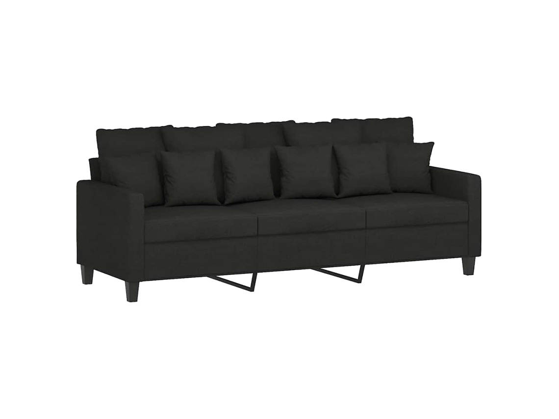 3-seater Sofa, 3-seater Sofas Vidaxl Preto Tecido (n/a)
