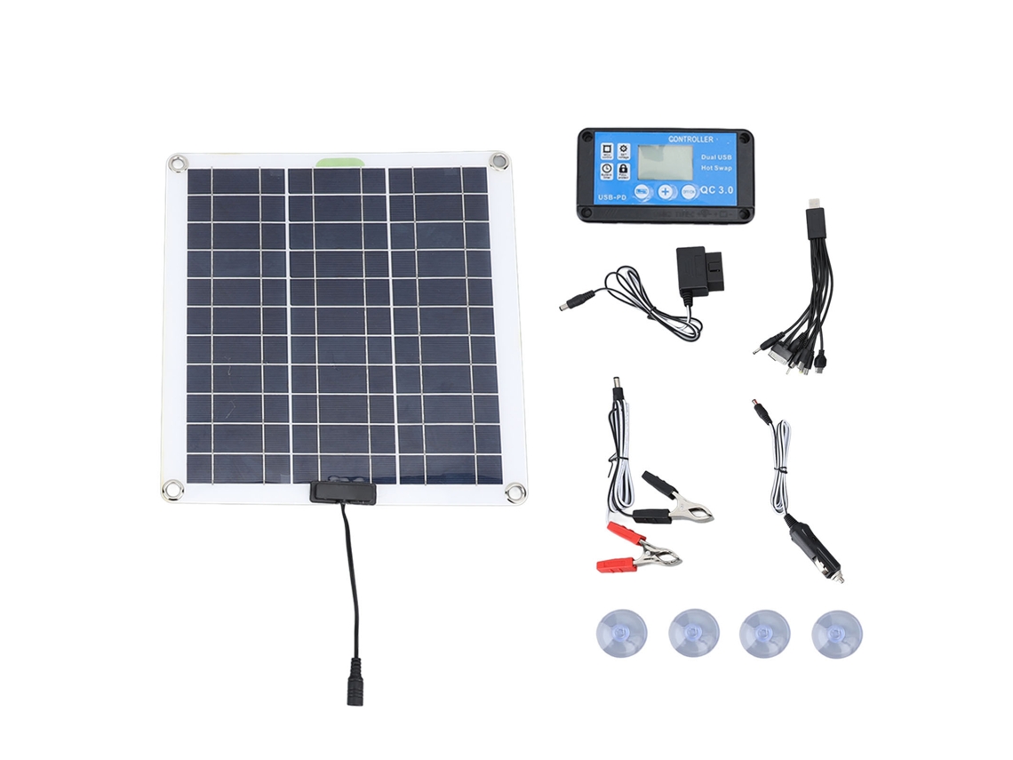 Kit Painel Solar Primerox 200w Monocristalino com Controlador Obd e Cabo 10 em 1