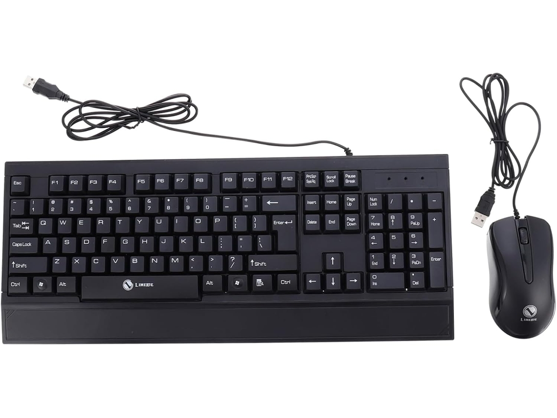 Conjunto Ergonômico De Teclado E Mouse Usb Para Computador Com Apoio Para Os Pulsos, 2 Peças Para Jogos E Acessórios De Computador Gokoco