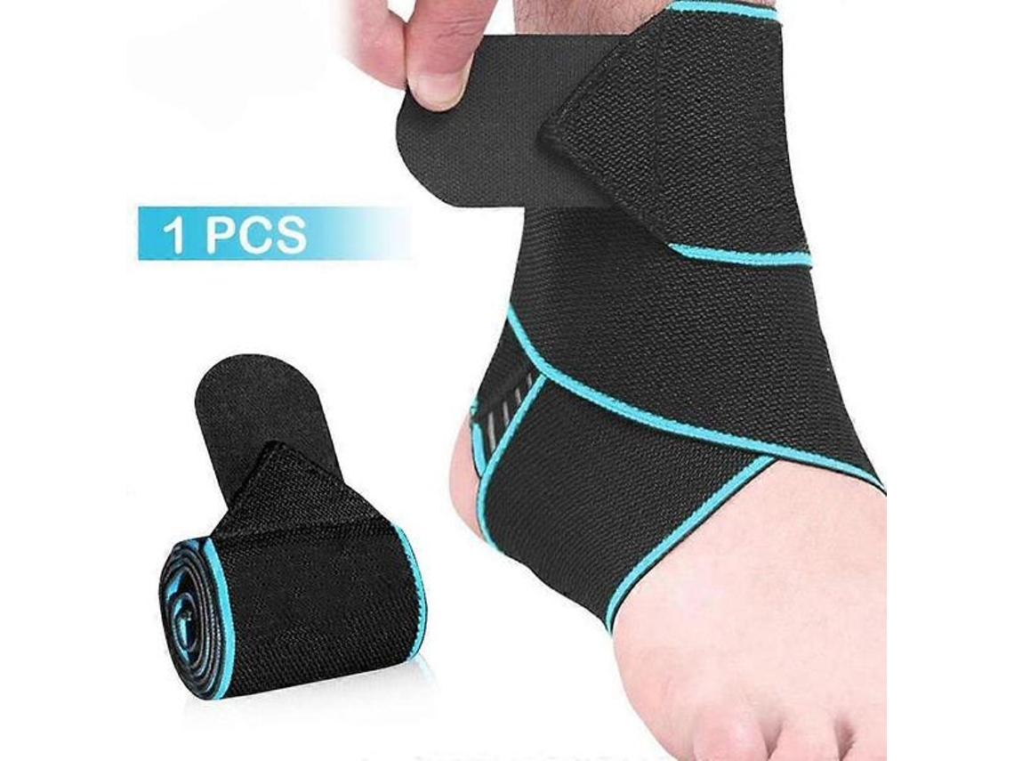 Suporte Tornozelo Prático Elegante 1 Unidade Compressão Ajustável Tiras Antiderrapantes Proteção